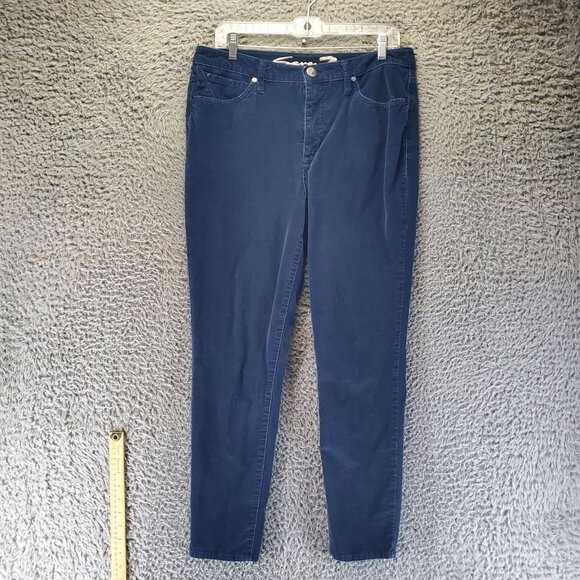 Seven7 Jeans Womens Size 10 Blue Corduroy Stretch Cotton Blend Skinny - Picture 1 of 11
